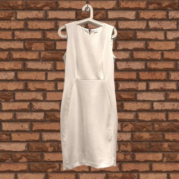 NWOT Calvin Klein Sleeveless Textured Crepe Sheath Dress Office/ Party/ Cocktail - Picture 7 of 16